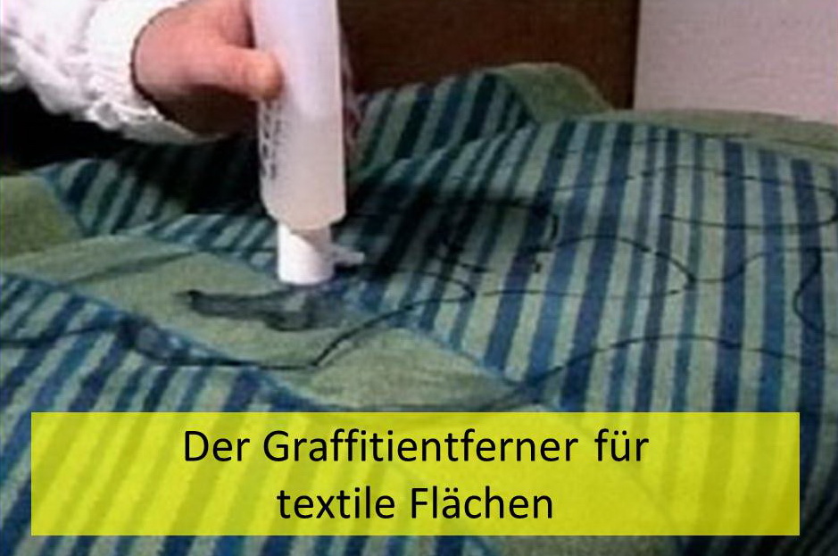 Der Graffitientferner für textile Flächen