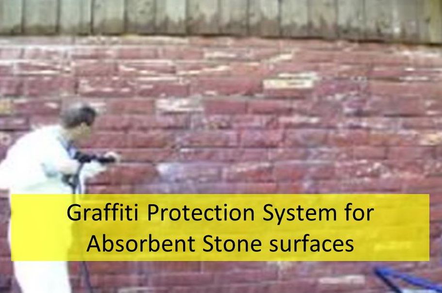 Graffiti Protection for absorbent stone surfaces 
